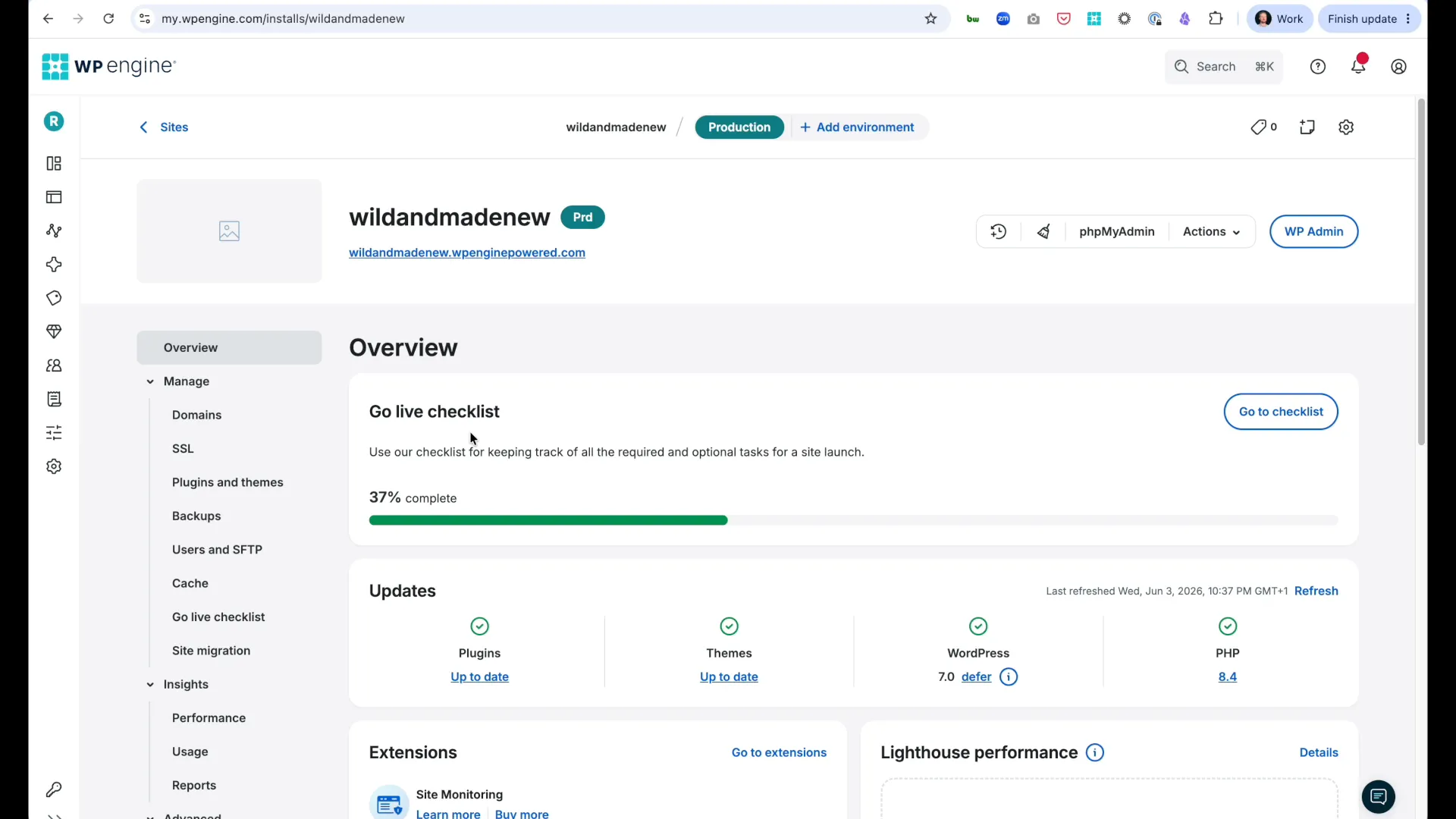 Update WordPress URLs in Settings → General